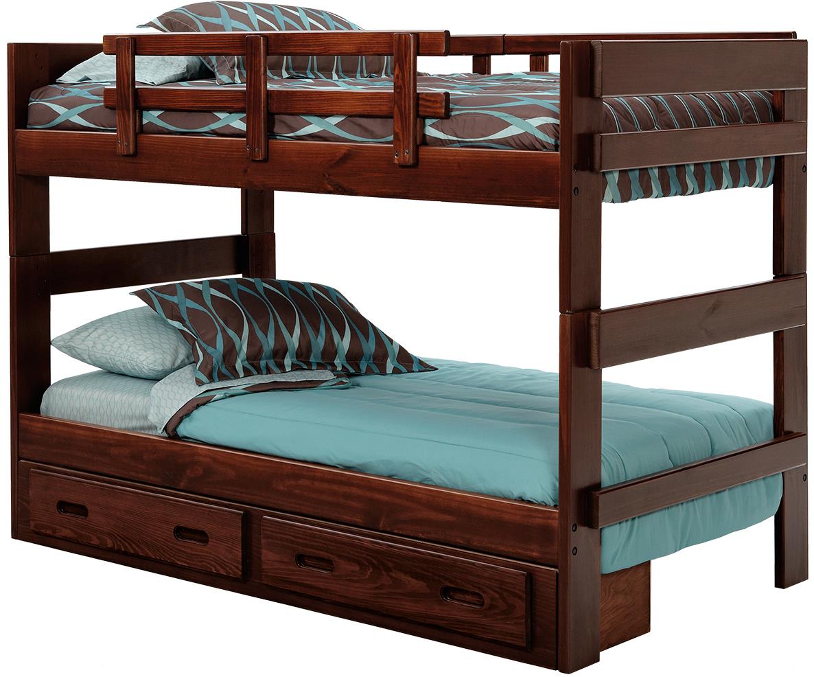 Woodcrest Heartland Split Bunk Bed with Storage Mueller Furniture